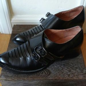 Jeffrey Campbell Black Double- Buckle Oxford